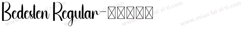 Bedesten Regular字体转换
